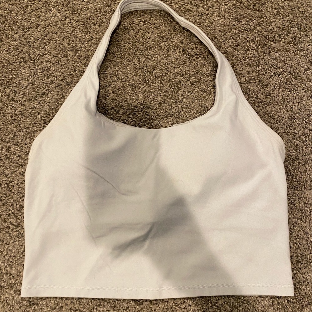 Athleta White Halter Crop